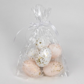 Набор украшений подвесных Яйцо 6шт., 6см, цв. в асс. в интернет-магазине флористических аксессуаров Азалия Декор