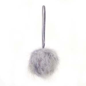 Украшение подвесное Шар, D8см, серый в интернет-магазине флористических аксессуаров Азалия Декор