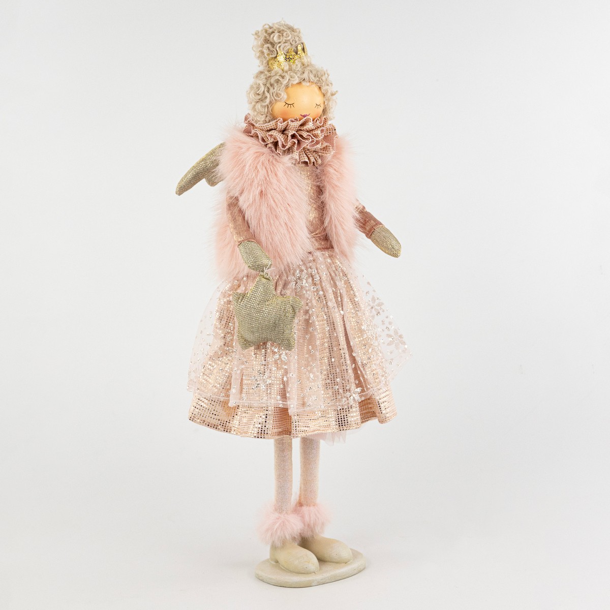 Сувенир Принцесса, Н49х23,5х21,5см, розовый в интернет-магазине флористических аксессуаров Азалия Декор