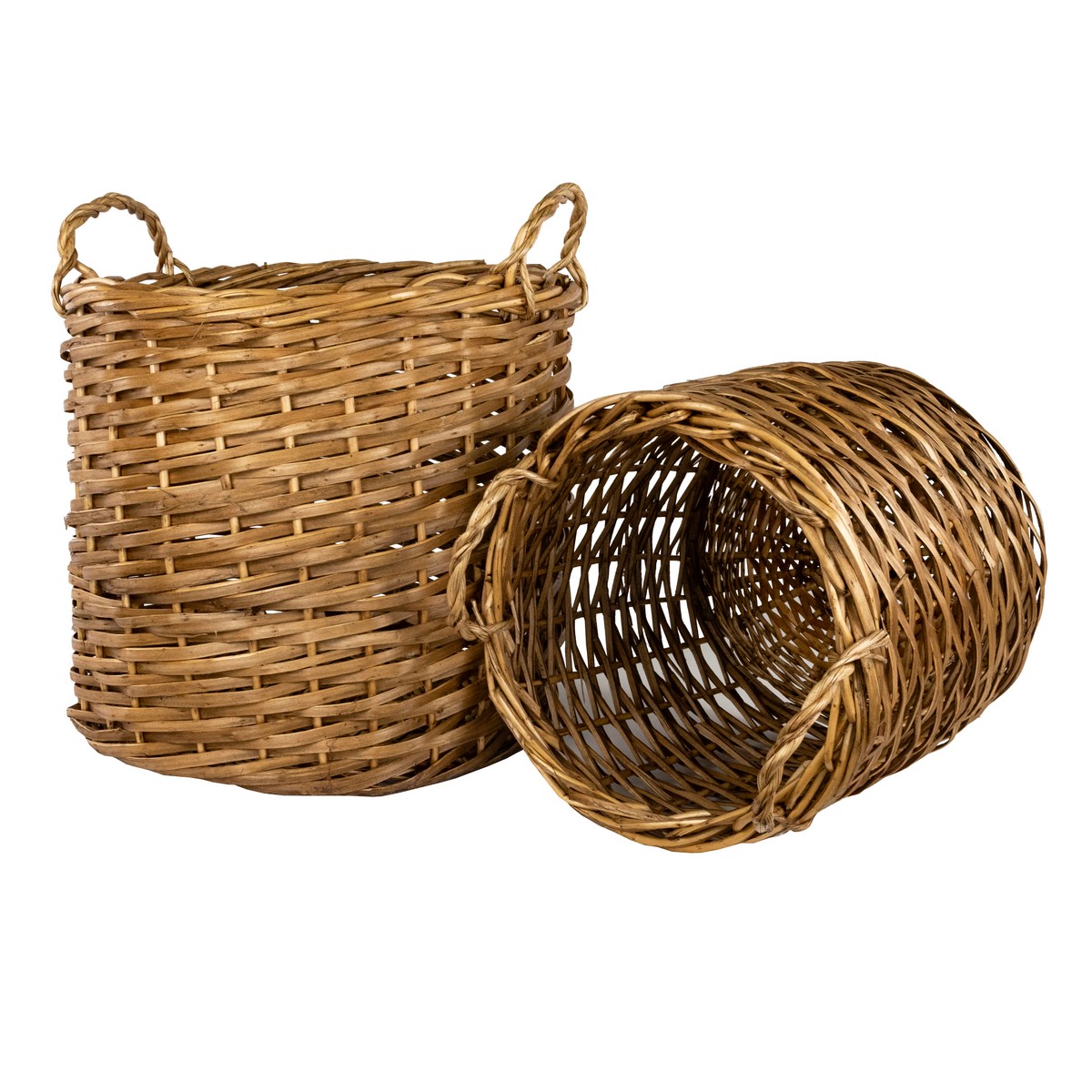 Набор корзин плетеных 2шт. (ива), D49xH47см, натуральный в интернет-магазине флористических аксессуаров Азалия Декор