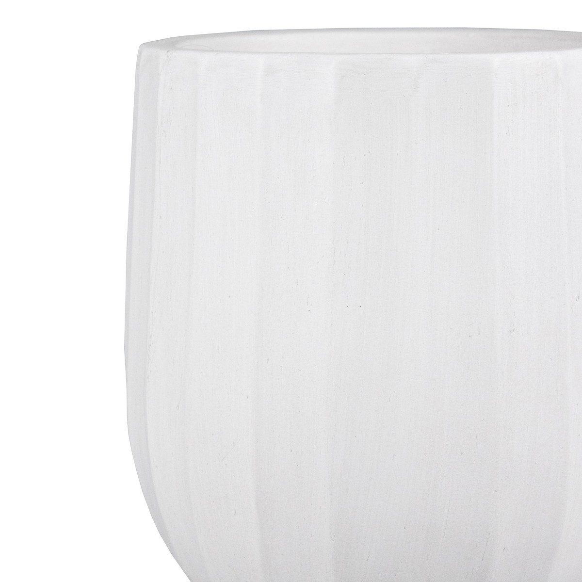 Кашпо Риб (файбергласс), D44xH44см, белый в интернет-магазине флористических аксессуаров Азалия Декор