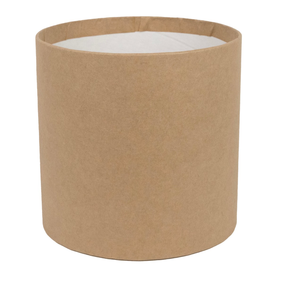 Коробка подарочная круглая без крышки, D18xH18 см, коричневый в интернет-магазине флористических аксессуаров Азалия Декор