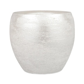 Кашпо Шар (керамика), D14xН16см, серебряный в интернет-магазине флористических аксессуаров Азалия Декор