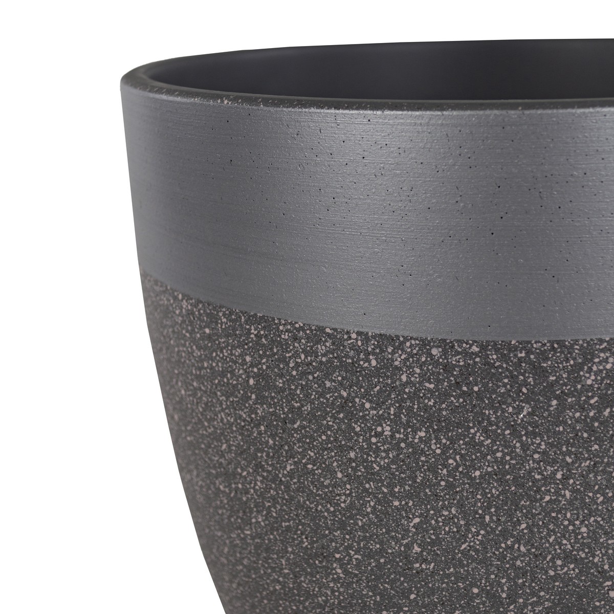 Кашпо Голден (бетон), D36xH33см, 22л, серый/серебряный в интернет-магазине флористических аксессуаров Азалия Декор