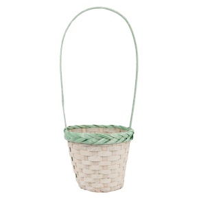 Корзина плетеная (бамбук), D16x14xH44см, зеленый в интернет-магазине флористических аксессуаров Азалия Декор
