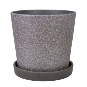 Цв. горшок с поддоном Грильяж (бетон), D14,5xH12,5см, 1,22л, аметистовый в интернет-магазине флористических аксессуаров Азалия Декор