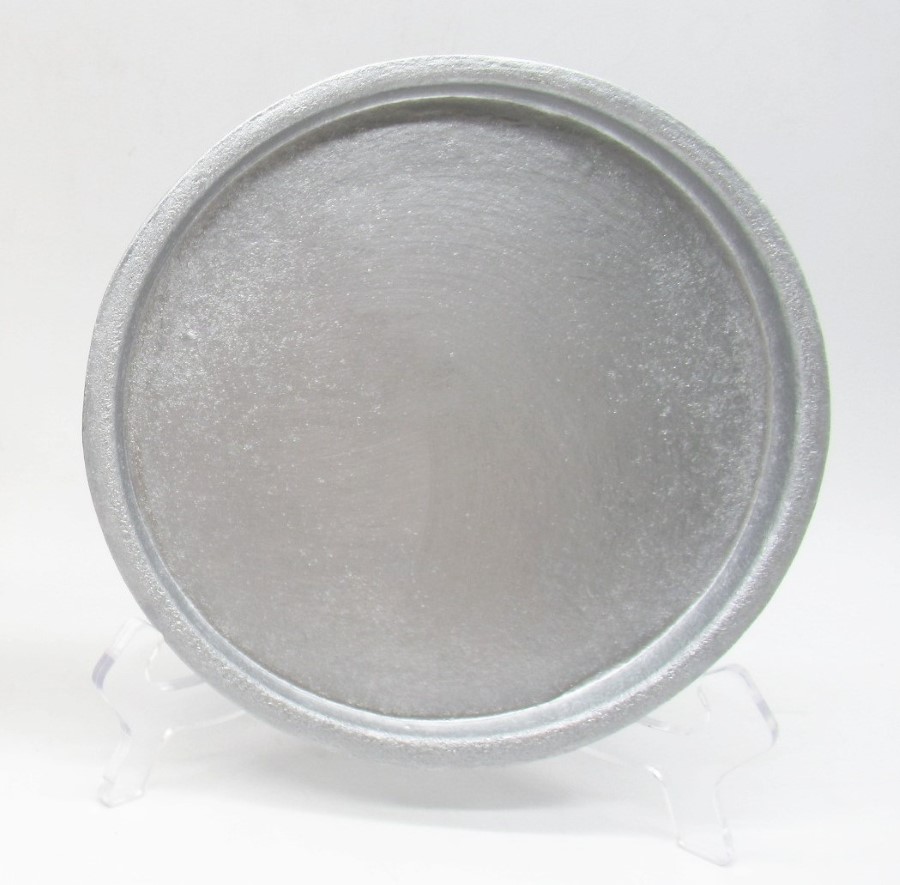 Поднос круглый (дерево), D20см, серебряный в интернет-магазине флористических аксессуаров Азалия Декор