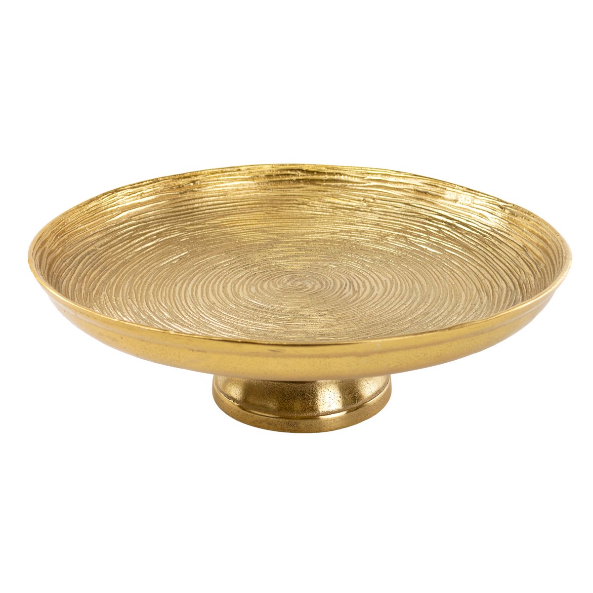 Блюдо на ножке (металл), D36xH12см, золотой в интернет-магазине флористических аксессуаров Азалия Декор