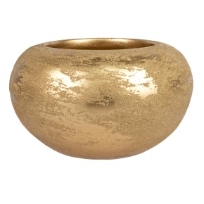 Кашпо (керамика), D25xН15см, золотой в интернет-магазине флористических аксессуаров Азалия Декор