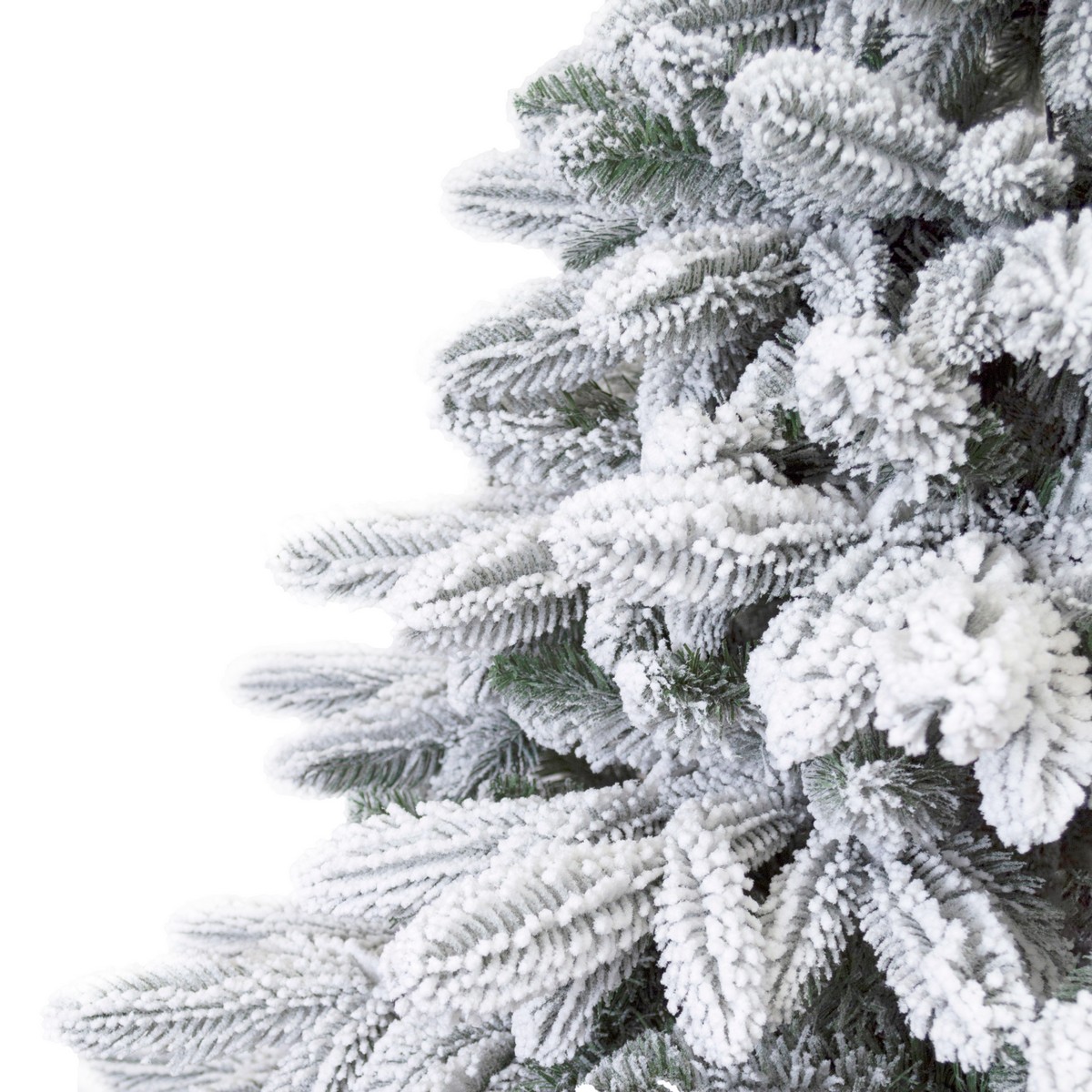 Ель искусственная заснеженная с лампочками Ленинградская (PVC+PE), 1,8м, белый в интернет-магазине флористических аксессуаров Азалия Декор