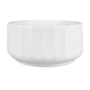 Кашпо Риб (файбергласс), D22xH11см, белый в интернет-магазине флористических аксессуаров Азалия Декор