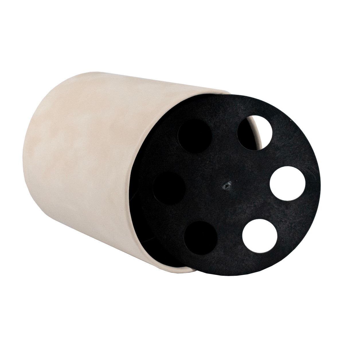 Коробка подарочная круглая без крышки Lockwet с пласт. вставкой (бархат), D16xH16 см, бежевый в интернет-магазине флористических аксессуаров Азалия Декор