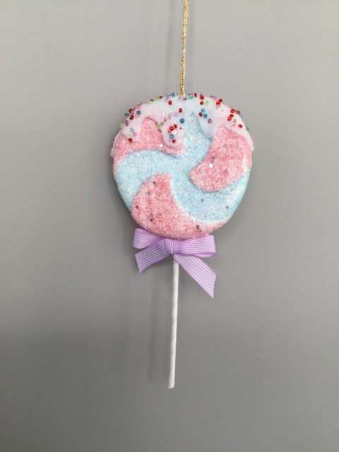 Украшение подвесное Леденец, Н19х8,5х2см, цв. в асс. в интернет-магазине флористических аксессуаров Азалия Декор