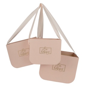 Набор коробок для цветов 3шт., 16,5х12хH12,5 см, персиковый в интернет-магазине флористических аксессуаров Азалия Декор