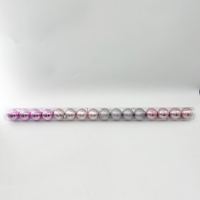 Набор шаров в тубе 16шт. (пластик), D4см, розовое золото в интернет-магазине флористических аксессуаров Азалия Декор