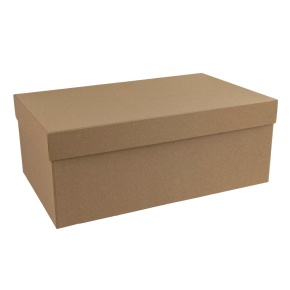 Коробка подарочная прямоугольная, 30х20х10 см, натуральный в интернет-магазине флористических аксессуаров Азалия Декор