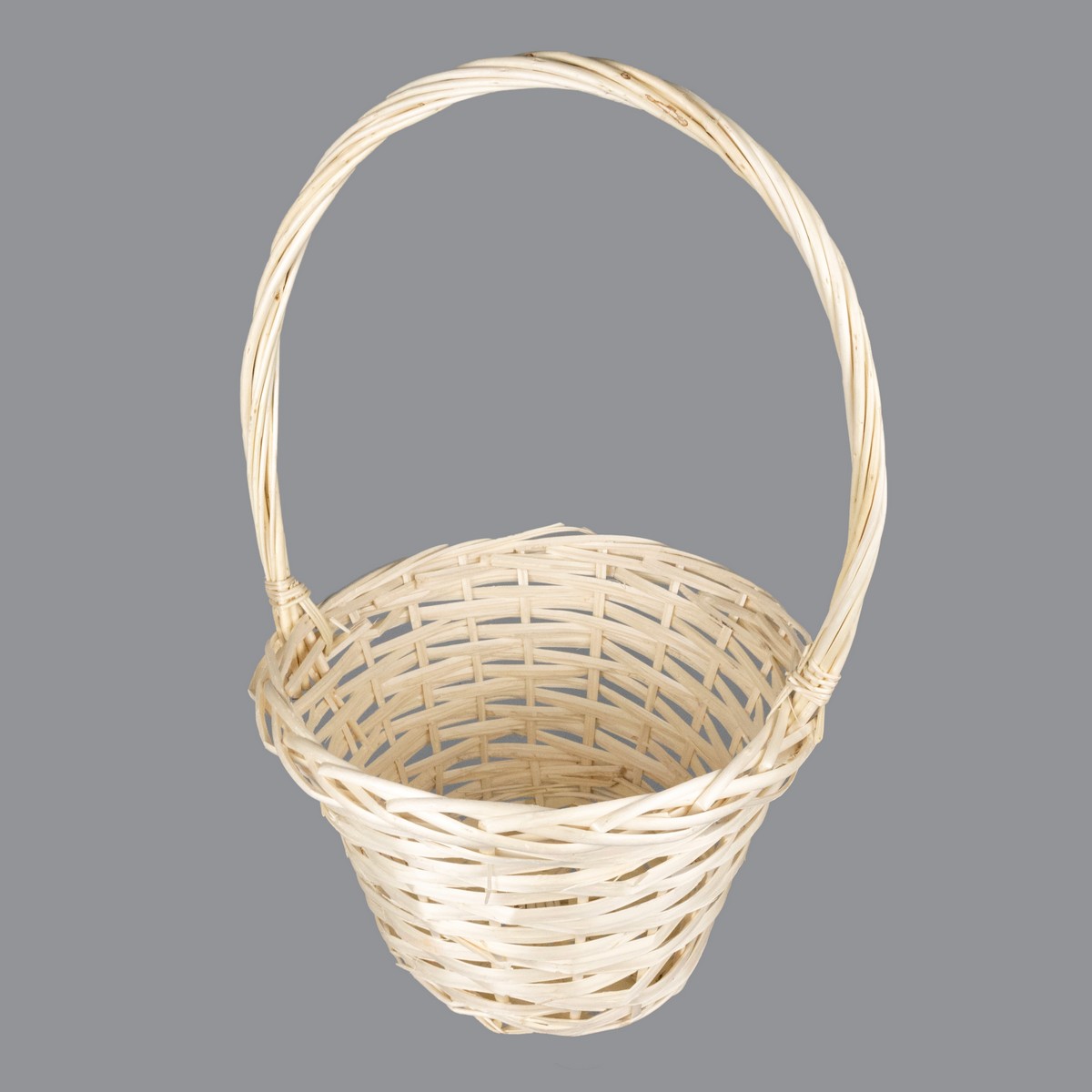 Корзина плетеная (ива), D27x18xH46см, натуральный в интернет-магазине флористических аксессуаров Азалия Декор