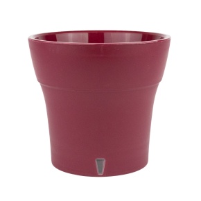 Кашпо со вставкой Дали Софт (пластик), D11xH10,5см, 0,6л, красный в интернет-магазине флористических аксессуаров Азалия Декор