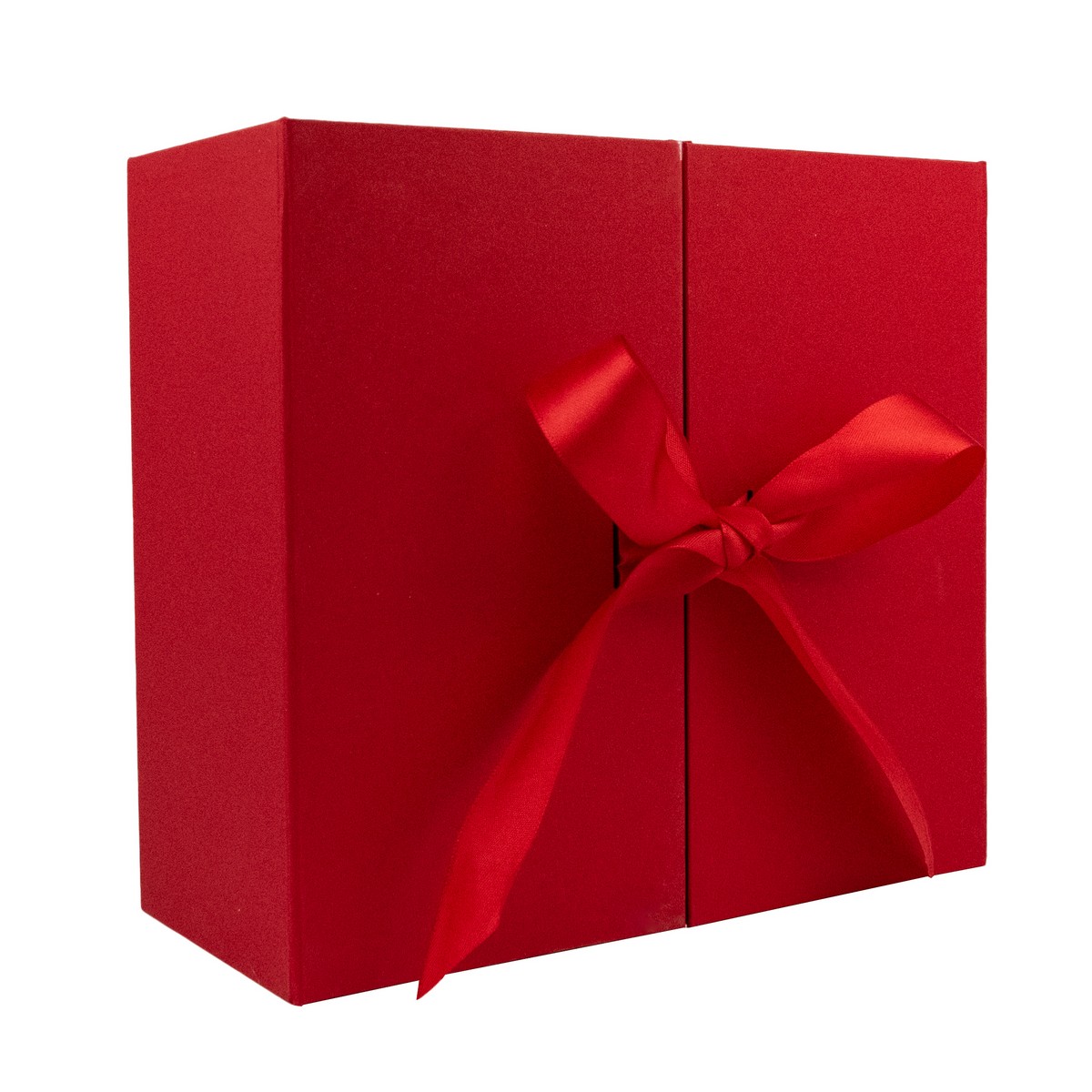 Коробка подарочная (картон), 21х19хН9см, красный в интернет-магазине флористических аксессуаров Азалия Декор