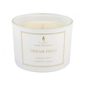 Свеча в банке ароматическая (стекло), H9xD10, белый в интернет-магазине флористических аксессуаров Азалия Декор