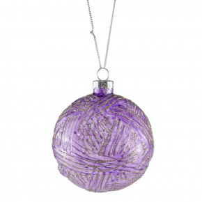 Украшение Шар (стекло), D8см, сиреневый в интернет-магазине флористических аксессуаров Азалия Декор