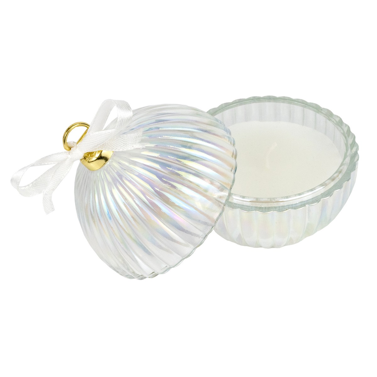 Свеча Шар (стекло), H11xD8см, прозрачный в интернет-магазине флористических аксессуаров Азалия Декор