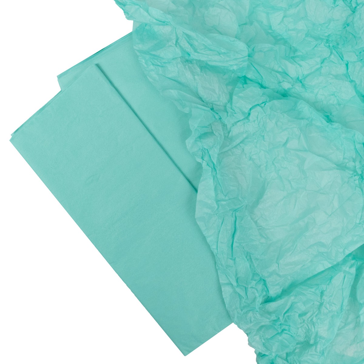 Бумага тишью 10 шт., 50x66 см, светло-бирюзовый в интернет-магазине флористических аксессуаров Азалия Декор