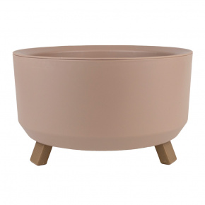 Кашпо со вставкой Грация Прайм (пластик), D22xH12,5см, 2,25л, коричневый в интернет-магазине флористических аксессуаров Азалия Декор
