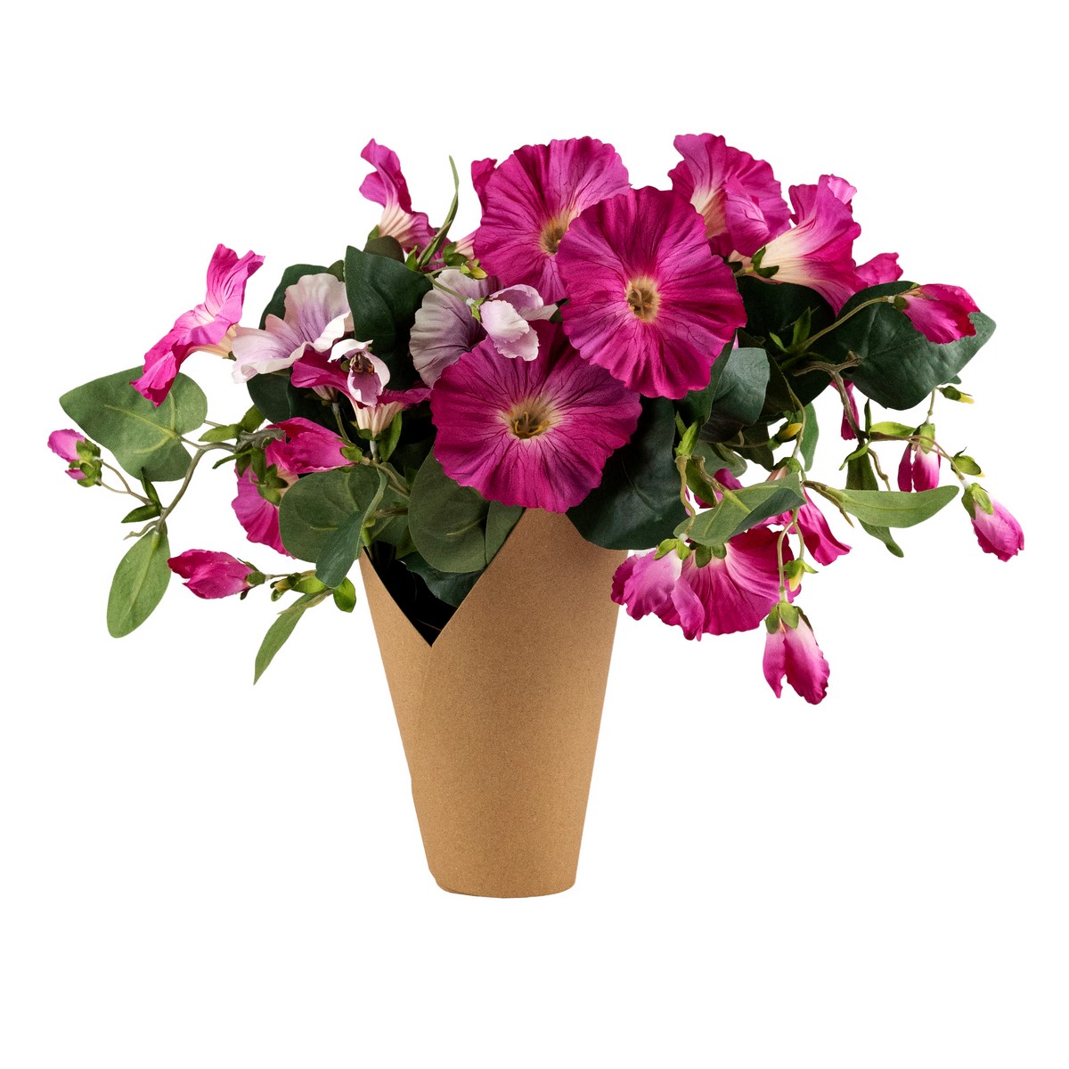 Кашпо со вставкой, 14х7хН22см, натуральный в интернет-магазине флористических аксессуаров Азалия Декор