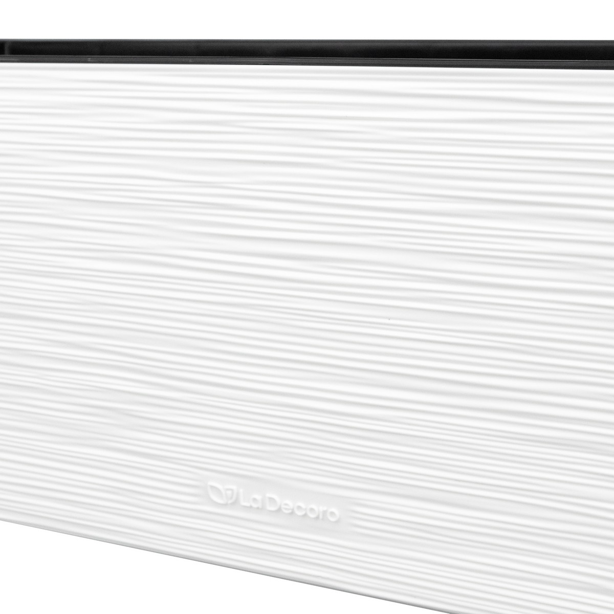 Кашпо балконное со вставкой Ля Декоро (пластик), 50,5х19,5xH19см, 10л, белый в интернет-магазине флористических аксессуаров Азалия Декор