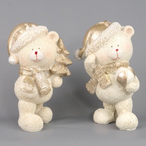 Сувенир Медвежонок (полирезин), Н11,5х8,5х6см, в асс., шампань в интернет-магазине флористических аксессуаров Азалия Декор