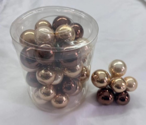 Набор шаров 36 шт. на проволоке (стекло), D2,5-3см, в асс., шамп./кор. в интернет-магазине флористических аксессуаров Азалия Декор