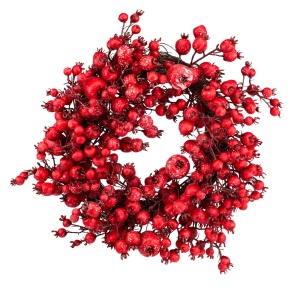 Венок с ягодами, D40 см, красный в интернет-магазине флористических аксессуаров Азалия Декор