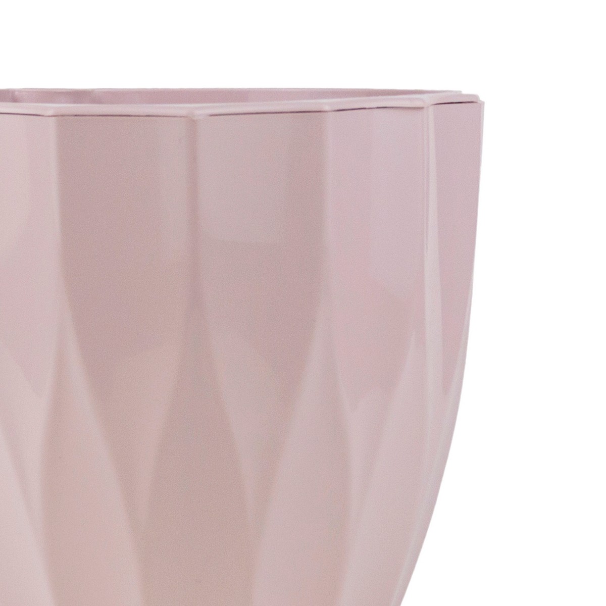 Кашпо Флюте со вставкой (пластик), D16xH14,5, 1,9л, светло-розовый в интернет-магазине флористических аксессуаров Азалия Декор