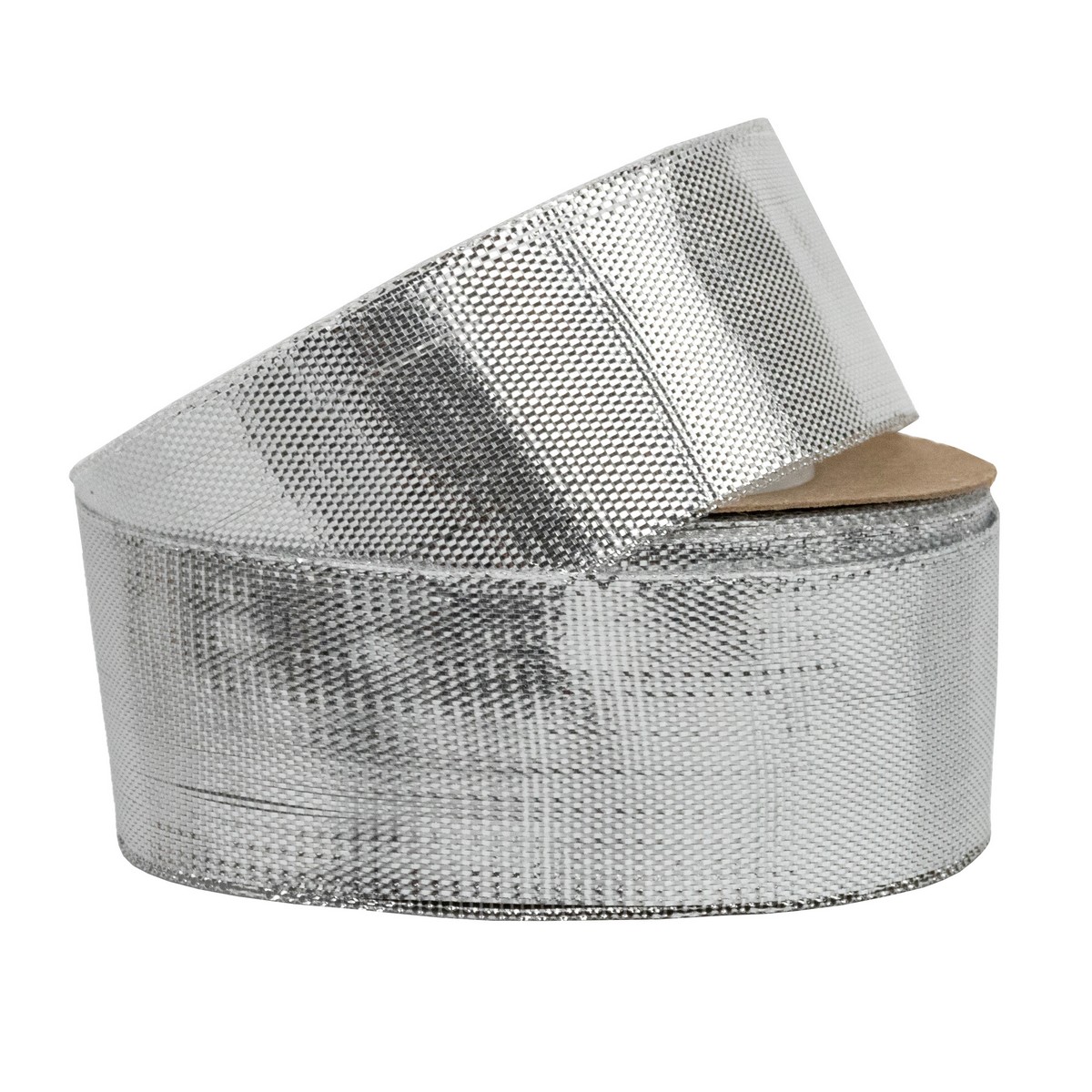 Лента декоративная (полиэстер), 25 мм 10 м, серебряный в интернет-магазине флористических аксессуаров Азалия Декор