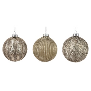 Украшение подвесное Шар (стекло), D8см, в асс., шампань в интернет-магазине флористических аксессуаров Азалия Декор