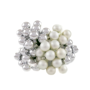 Набор шаров 72шт. на проволоке (стекло), D2см, в асс., серебр. в интернет-магазине флористических аксессуаров Азалия Декор