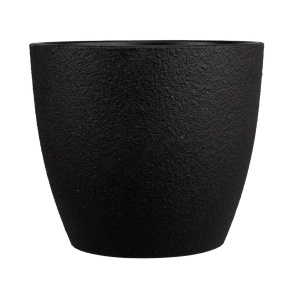 Кашпо Саванна (бетон), D18xH15см, 2,15л, черный в интернет-магазине флористических аксессуаров Азалия Декор