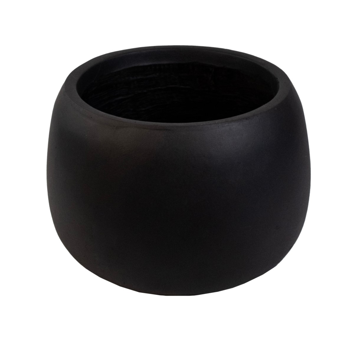 Кашпо Стоун (файбергласс), D29xH20см, черный в интернет-магазине флористических аксессуаров Азалия Декор
