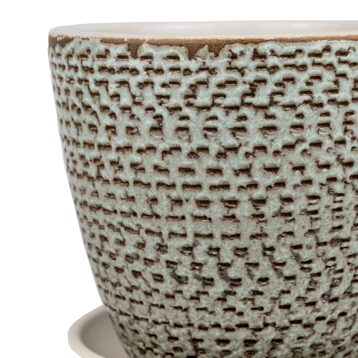 Цв. горшок с поддоном Антик (керамика), D18xH15см, 2,3л, цв. в асс. в интернет-магазине флористических аксессуаров Азалия Декор