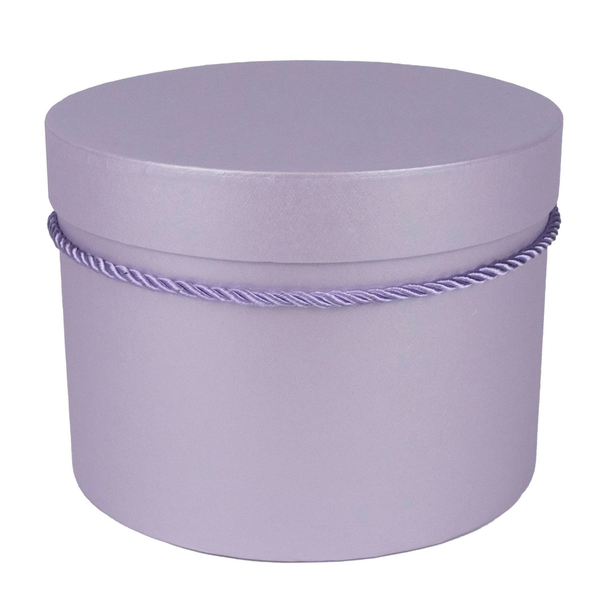 Набор коробок подарочных круглых 3шт., D19,7xH14,5см, сиреневый в интернет-магазине флористических аксессуаров Азалия Декор