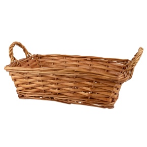 Поднос плетеный прямоугольный (ива), 32x22xH9см, светло-коричневый в интернет-магазине флористических аксессуаров Азалия Декор