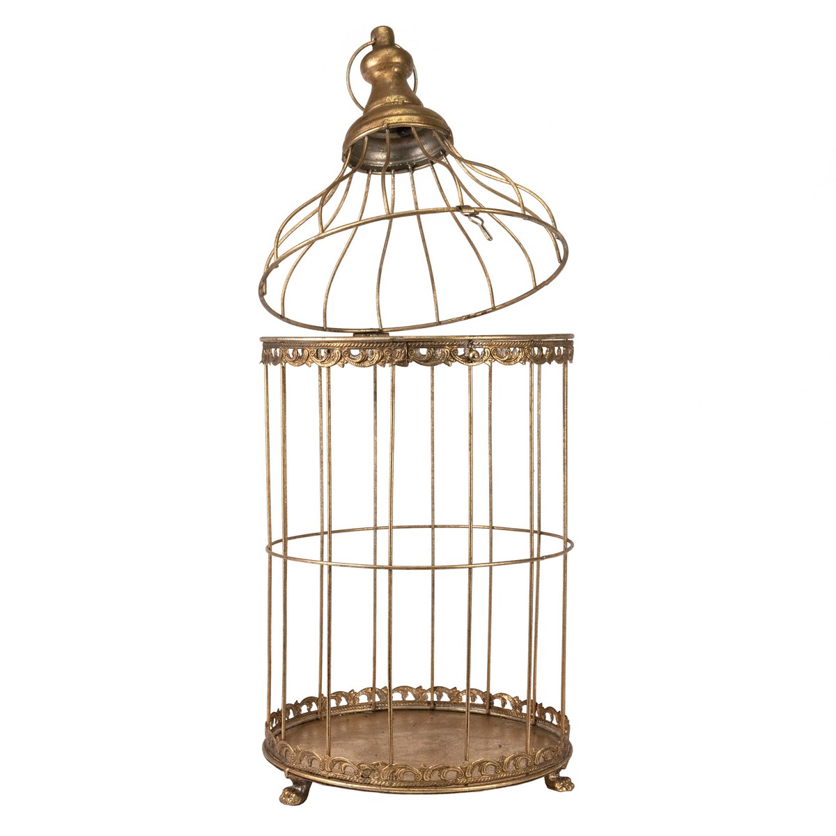 Набор клеток 2шт. (металл), D24хH53см, золотой в интернет-магазине флористических аксессуаров Азалия Декор