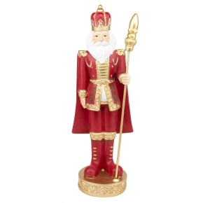 Сувенир Щелкунчик (полирезин), H35,5x12,5x10,5см, красный в интернет-магазине флористических аксессуаров Азалия Декор