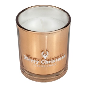 Свеча в стакане (стекло), H8xD7см бронзовый в интернет-магазине флористических аксессуаров Азалия Декор