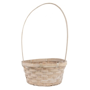 Корзина плетеная (бамбук), 21x16х10хH34см, белый в интернет-магазине флористических аксессуаров Азалия Декор