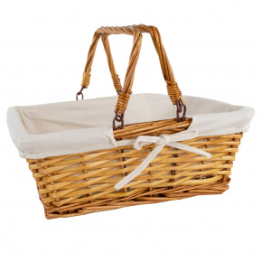 Корзина плетеная (ива), 35х27x13,5xH28см, светло-коричневый в интернет-магазине флористических аксессуаров Азалия Декор