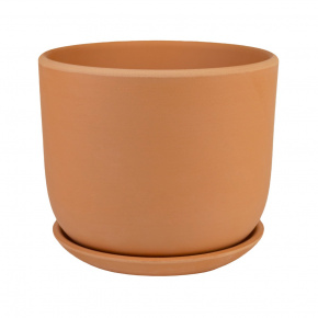 Цв. горшок с поддоном Бук (терракота), D15xH13см, 1,6л, натуральный в интернет-магазине флористических аксессуаров Азалия Декор