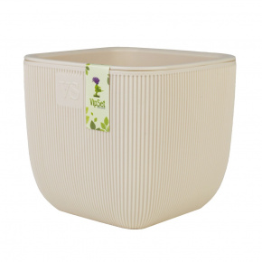 Кашпо Фабио (пластик), D19xH19см, 4,7л, кремовый в интернет-магазине флористических аксессуаров Азалия Декор