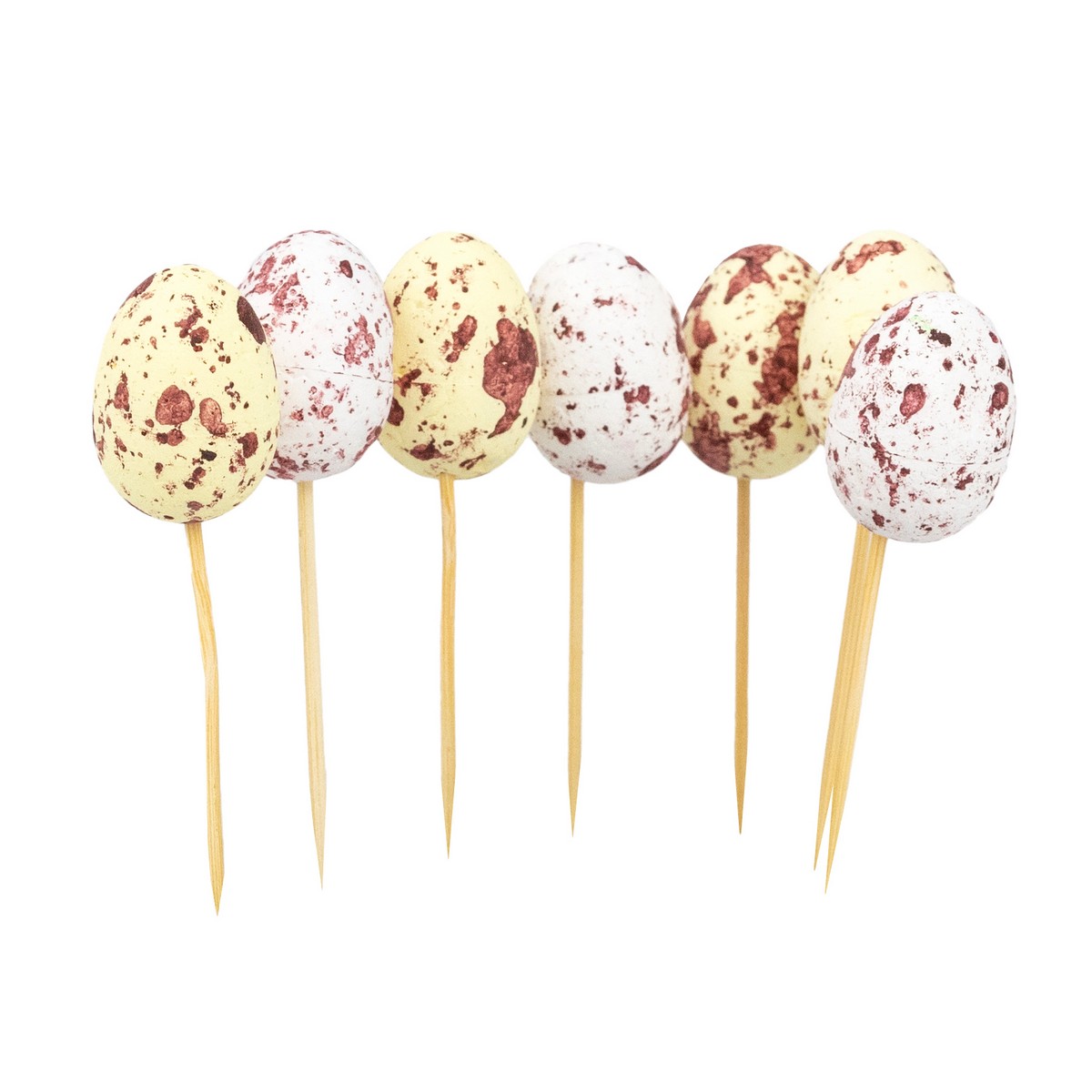Набор яиц на вставке 36шт., 1,8х2,5см, цв. в асс. в интернет-магазине флористических аксессуаров Азалия Декор